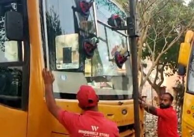 Bus windshield replacement